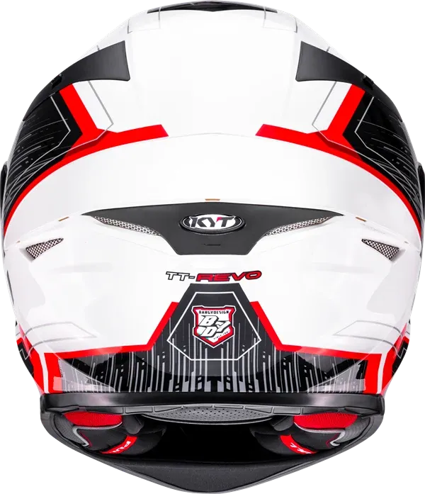 Kyt Tt Revo Speeding White Red Full Face Helmet