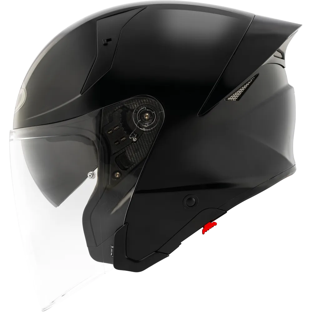 Kyt Ttr Jet Plain Black Half Face Helmet