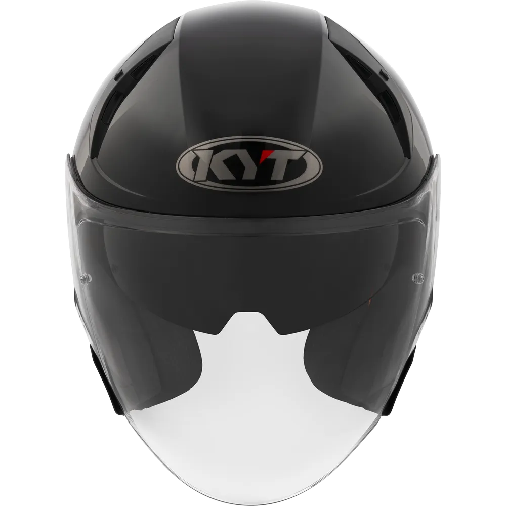 Kyt Ttr Jet Plain Black Half Face Helmet