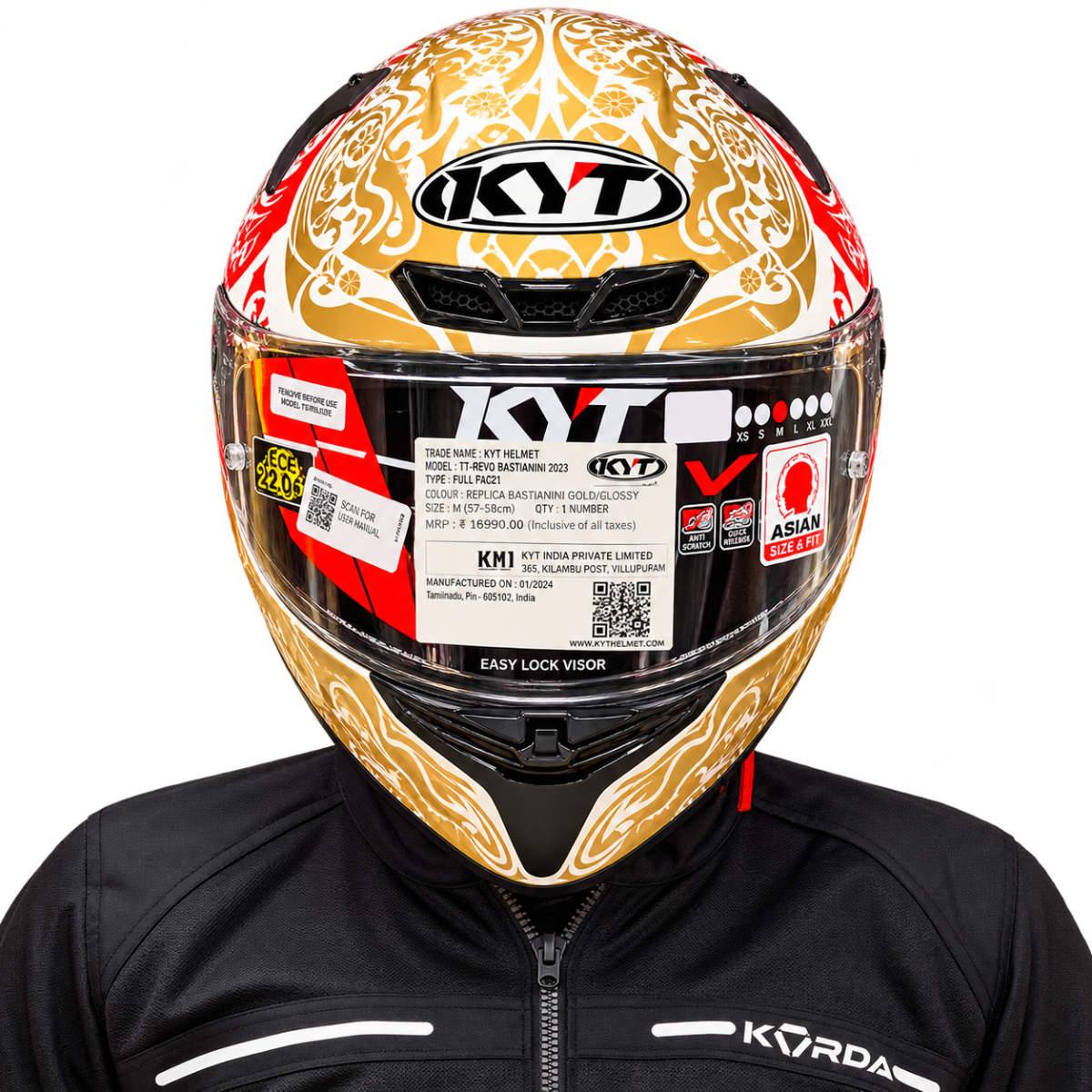 Kyt Ttre Enea Wt Pearl Idn Rep 2023 Full Face Helmet