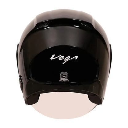 VEGA Lark Black Half Face Helmet