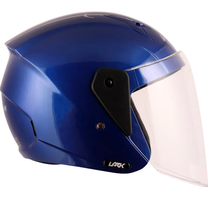 VEGA Lark Blue Half Face Helmet