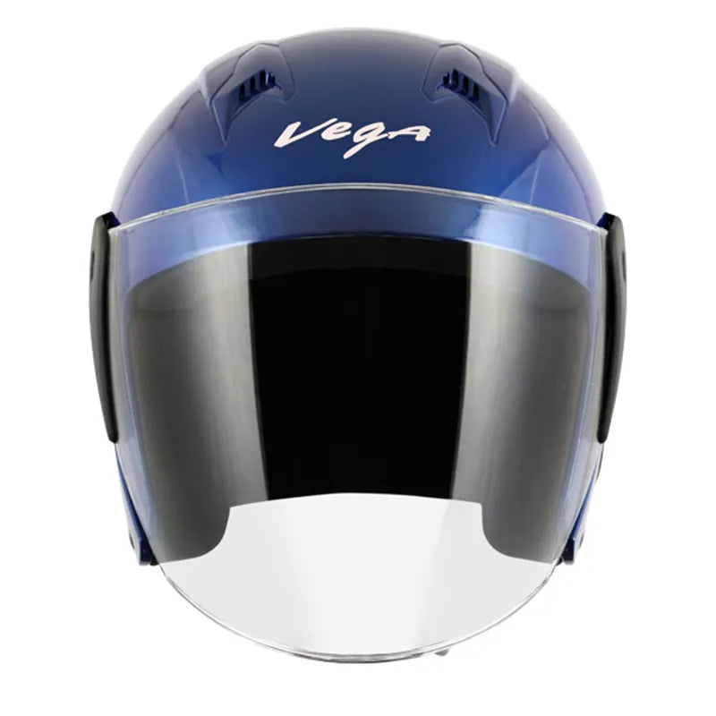 VEGA Lark Blue Half Face Helmet