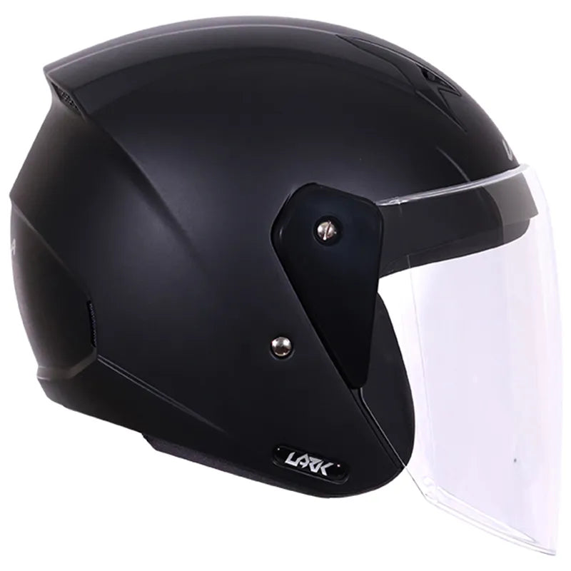VEGA Lark Dull Black Half Face Helmet