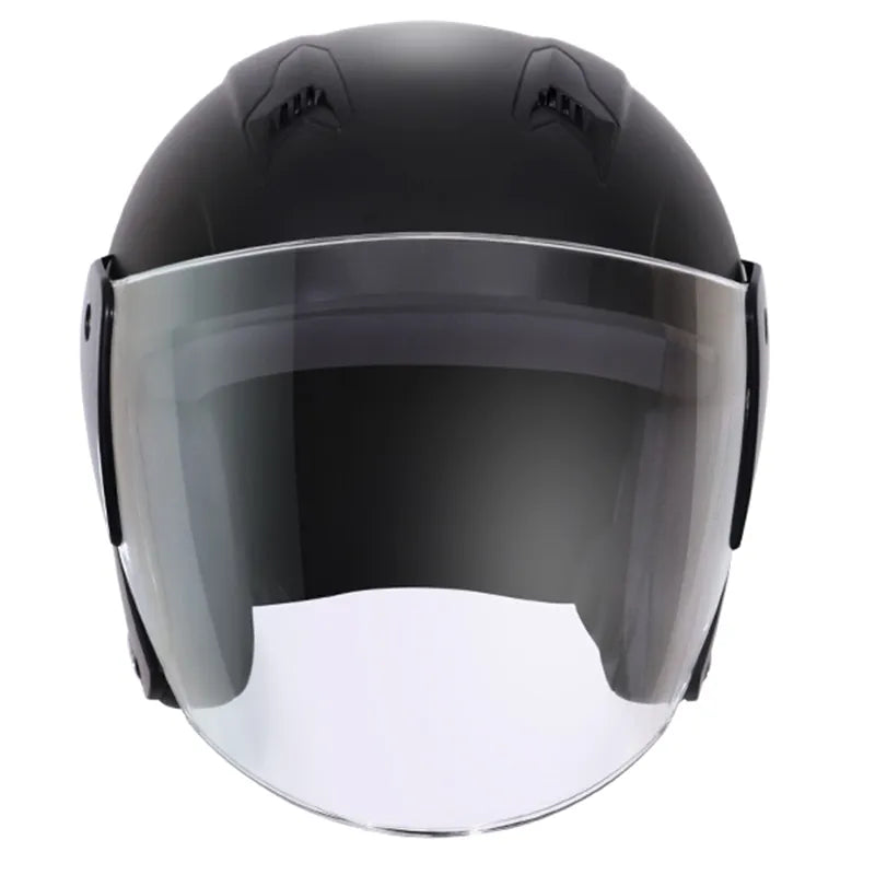 VEGA Lark Dull Black Half Face Helmet