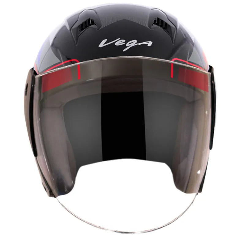 VEGA Lark Legend Black Blue Half Face Helmet