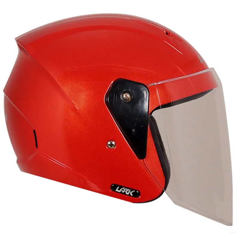 VEGA Lark Red Half Face Helmet