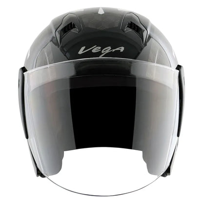 VEGA Lark Twist Black Blue Half Face Helmet