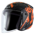 VEGA Lark Victor Black Orange Half Face Helmet