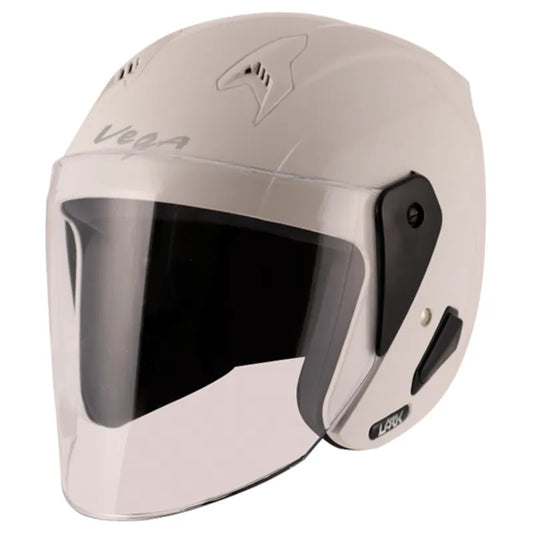 VEGA Lark White Half Face Helmet