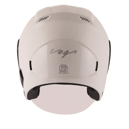 VEGA Lark White Half Face Helmet