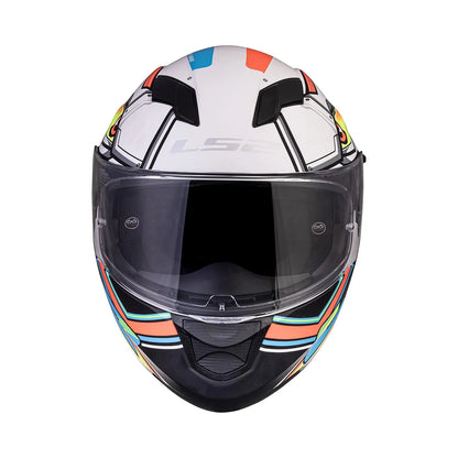 LS2 320 Stream Evo Xdrn White Neon Orange Full Face Helmet