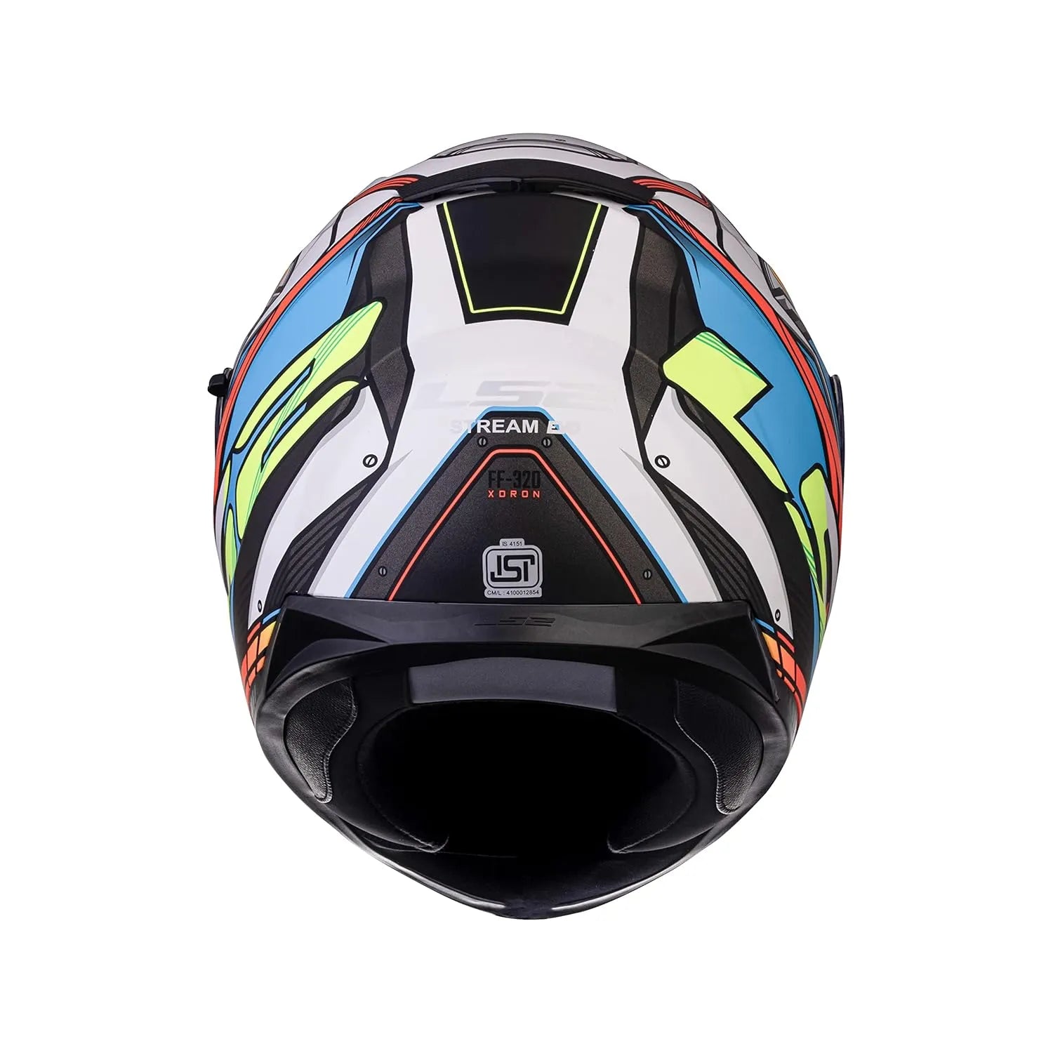LS2 320 Stream Evo Xdrn White Neon Orange Full Face Helmet