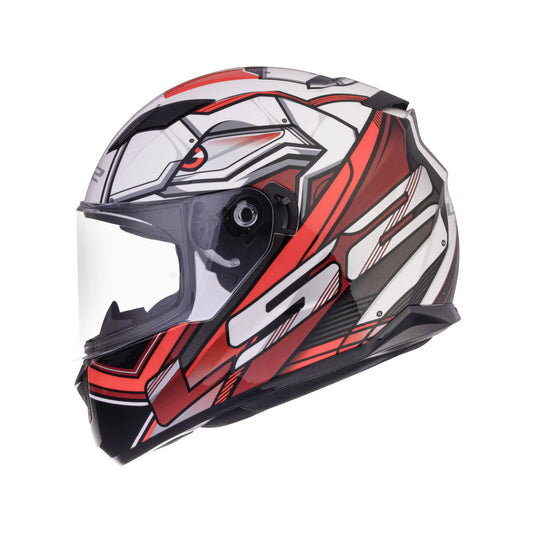 LS2 320 Stream Evo Xdron White Red Full Face Helmet