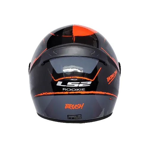 LS2 352 Brush Black Orange Full Face Helmet