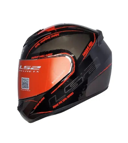 LS2 352 Brush Black Red Full Face Helmet