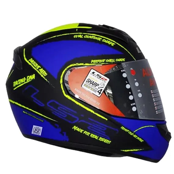LS2 352 Brush Black Yellow Full Face Helmet