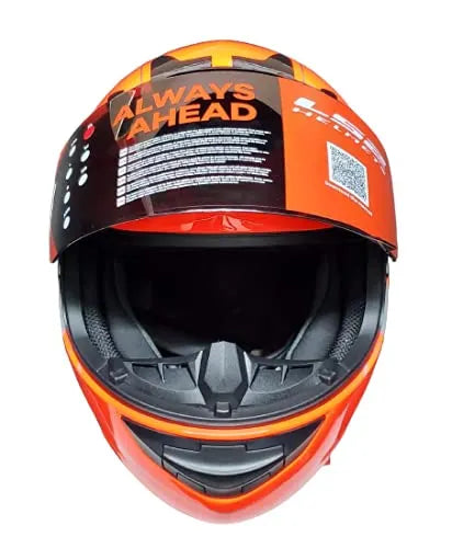 LS2 352 Chaser Black Orange Full Face Helmet