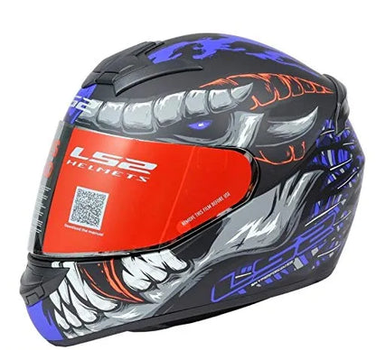 LS2 352 Fly Demon Matt Black Blue Full Face Helmet