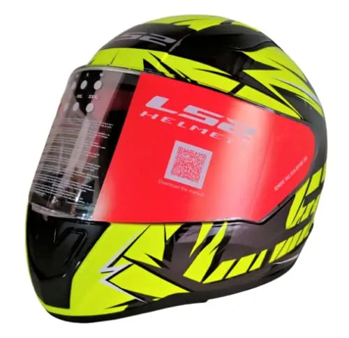 LS2 353 Rapid Cromo Gloss Black H V Yellow Full Face Helmet