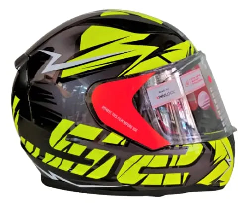 LS2 353 Rapid Cromo Gloss Black H V Yellow Full Face Helmet