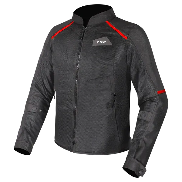 Ls2 Breeze Black Red Jackets Riding Gears