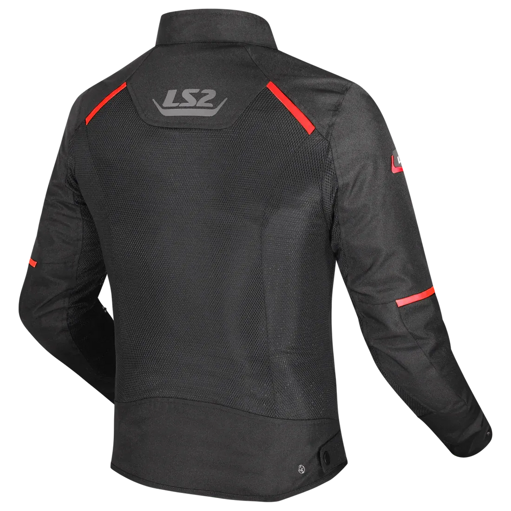 Ls2 Breeze Black Red Jackets Riding Gears