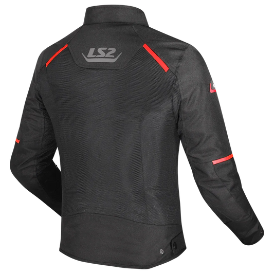 Ls2 Breeze Black Red Jackets Riding Gears