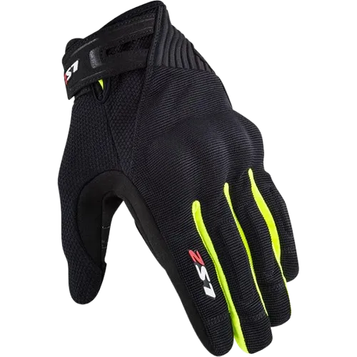 Ls2 Dart 2 Evo Black H.Yellow Gloves Riding Gears