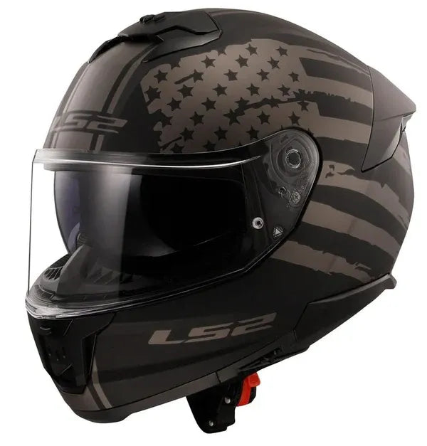 Ls2 FF 320 Stream 11 Flag Matt Black Gray Full Face Helmet