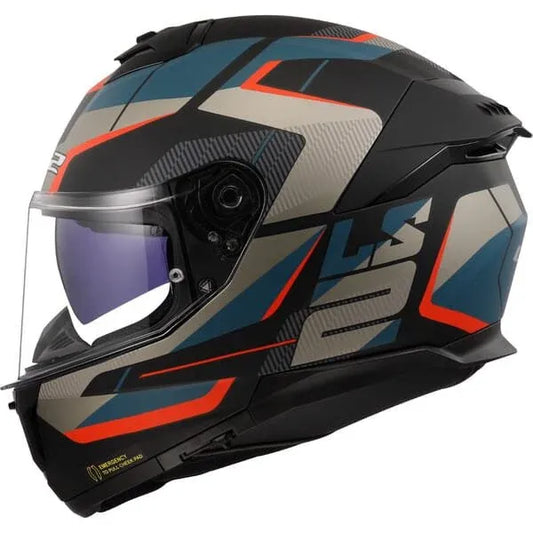Ls2 FF 320 Stream 11 Road Matt Black Blue Full Face Helmet