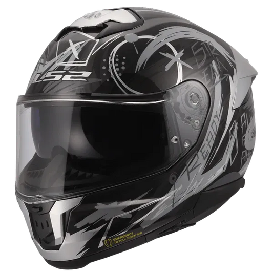 Ls2 FF 320 Stream 11 Scratches Black Nardo Gray Full Face Helmet