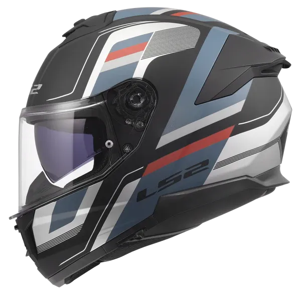 Ls2 FF 320 Stream 11 Vintage Matt Black Gray Red Full Face Helmet