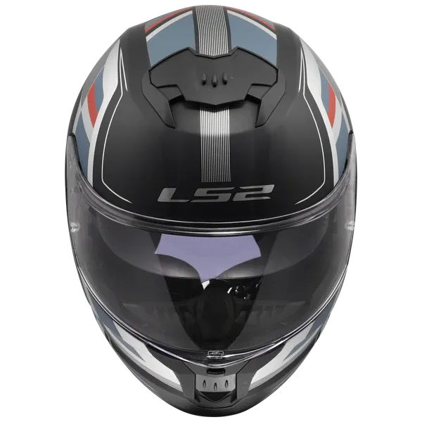 Ls2 FF 320 Stream 11 Vintage Matt Black Gray Red Full Face Helmet