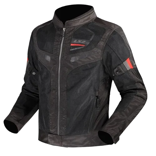 Ls2 Garda Air Man Black Red Jackets Riding Gears