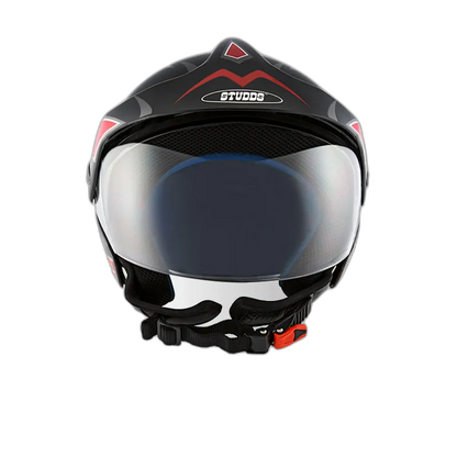 STUDDS Marshall D1 Black N2 Half Face Helmet