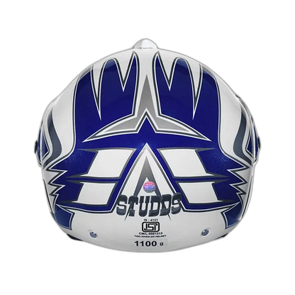 STUDDS Marshall D1 White N1 Half Face Helmet