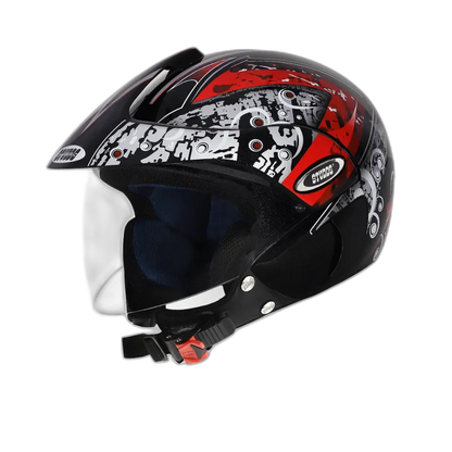 STUDDS Marshall D2 Black N2 Half Face Helmet