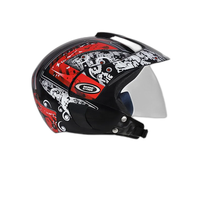 STUDDS Marshall D2 Black N2 Half Face Helmet