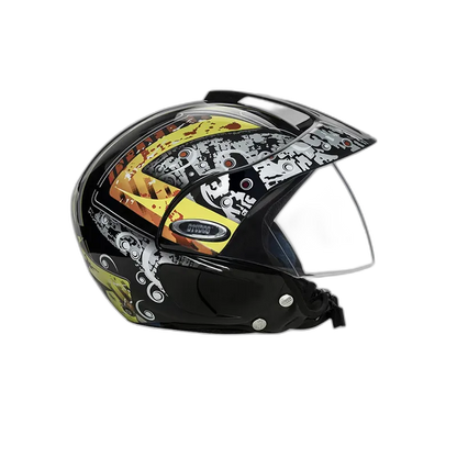 STUDDS Marshall D2 Black N5 Half Face Helmet