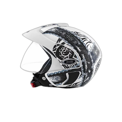 STUDDS Marshall D4 White N4 Half Face Helmet