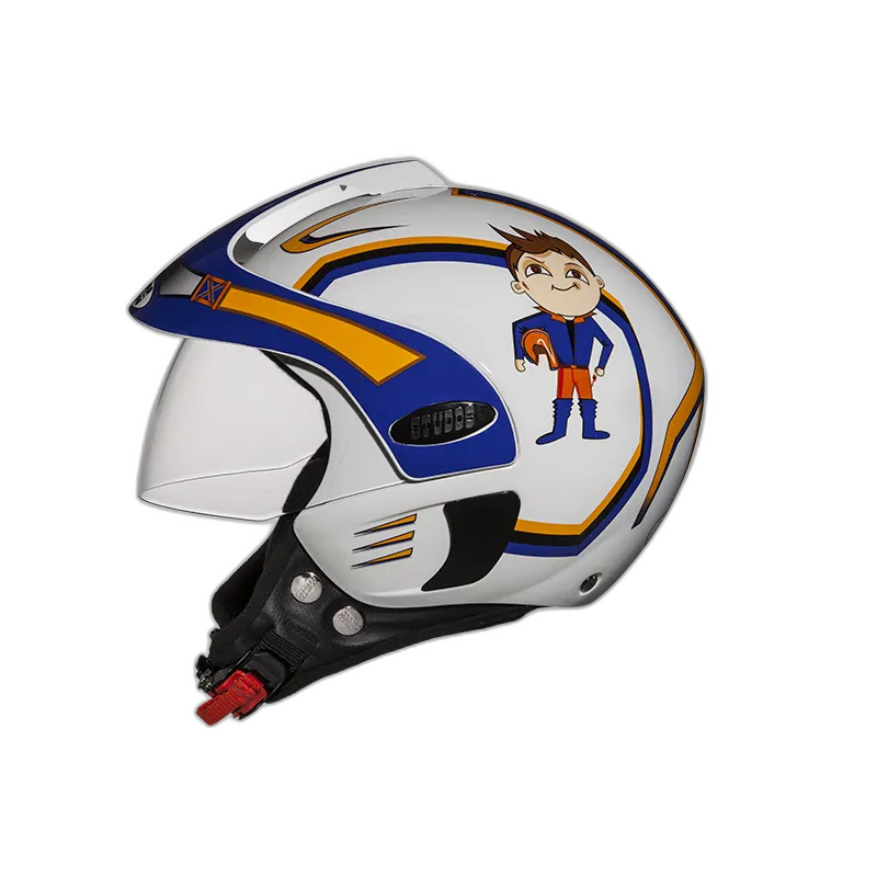 STUDDS Marshall Kids D1 White N Half Face Helmet
