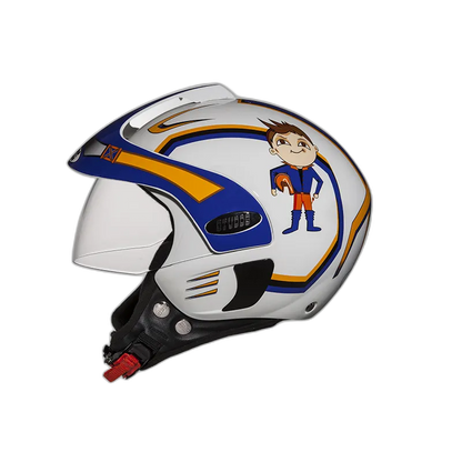 STUDDS Marshall Kids D1 White N Half Face Helmet