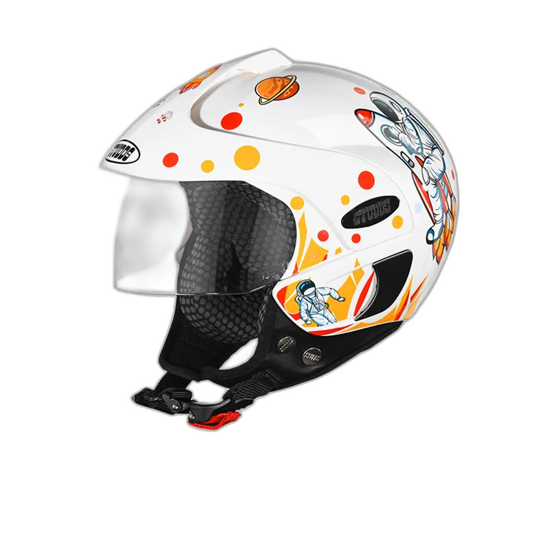 STUDDS Marshall Kids D2 White N Half Face Helmet