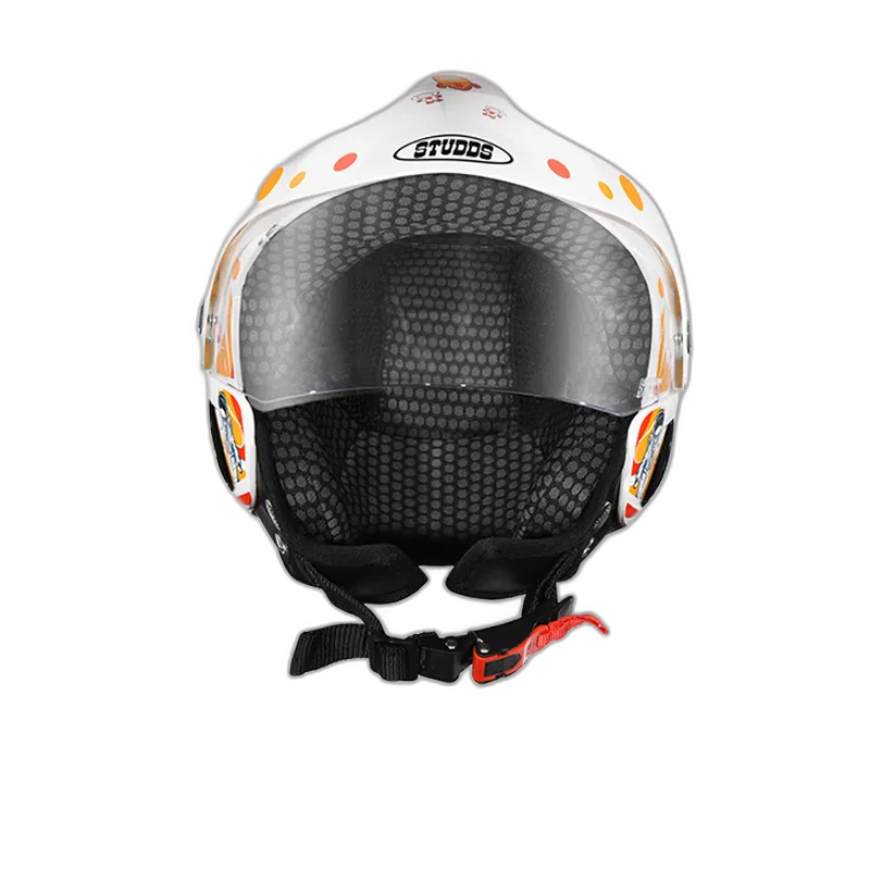 STUDDS Marshall Kids D2 White N Half Face Helmet