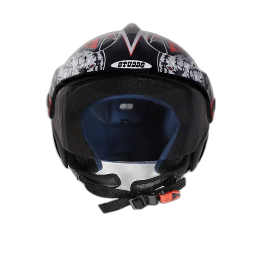 STUDDS Marshall Kids Red Black Half Face Helmet