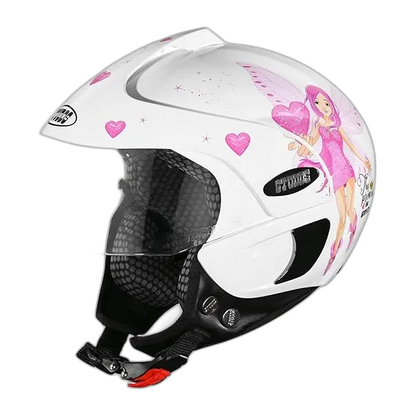 STUDDS Marshall Kids Wh Pink D Half Face Helmet