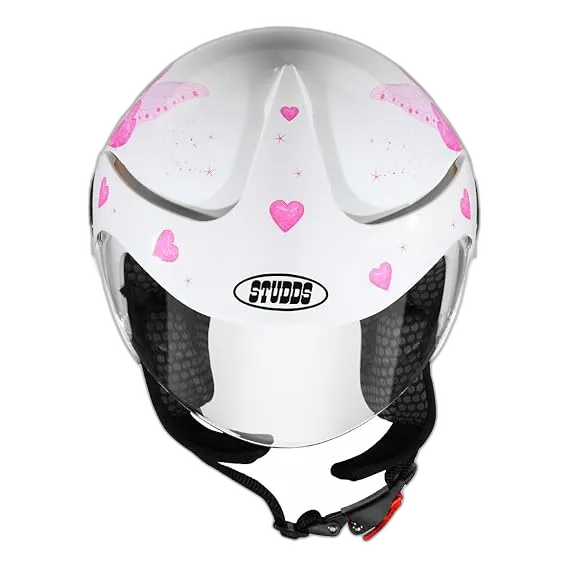 STUDDS Marshall Kids Wh Pink D Half Face Helmet