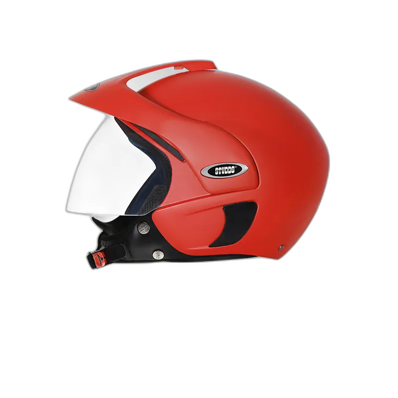 STUDDS Marshall Matt Sports Red Half Face Helmet
