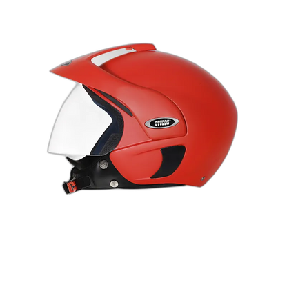 STUDDS Marshall Matt Sports Red Half Face Helmet